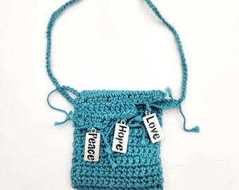 Crochet Keepsake Pouch Necklace