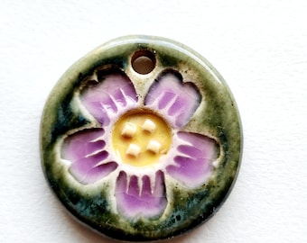 Flower Clay Pendant