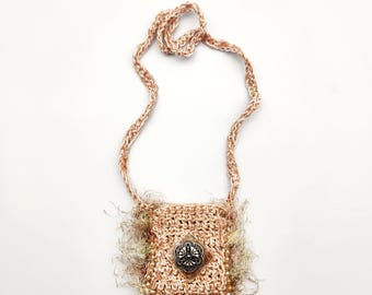 Crochet Keepsake Pouch Necklace