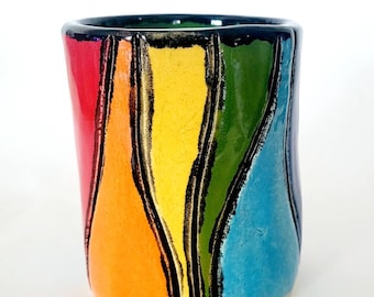 Rainbow Stripes Tumbler