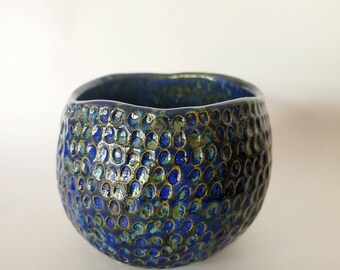 Midnight Blue Textured Bowl