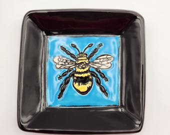 Square Bee  Ceramic Serving Dish