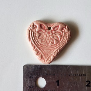 Three Piece Set of Ceramic Heart Pendants image 5