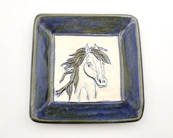 Square Horse Ceramic Serving Dish