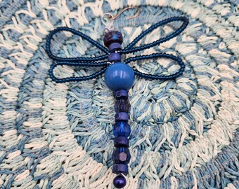 Midnight Blues Dragonfly Ornament