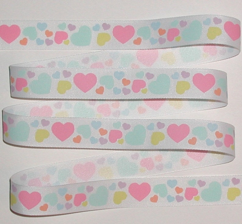 Grossgrain ribbon-Hearts