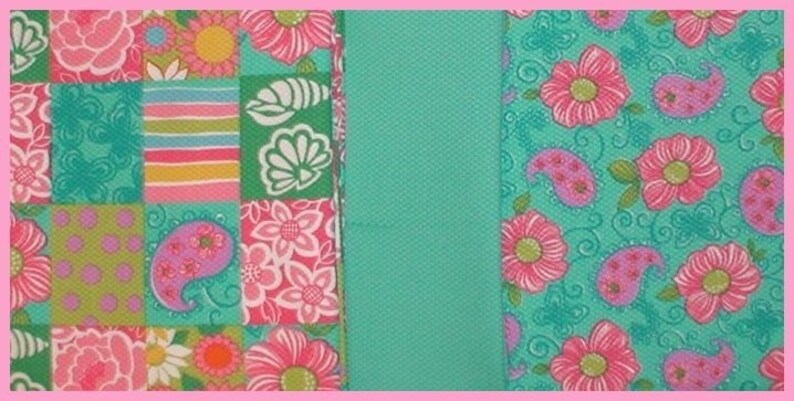 Pique Fabric Sea Shells Dots Shell Paisley Aqua Lime Pink Tropical Turquoise 3 yards combo