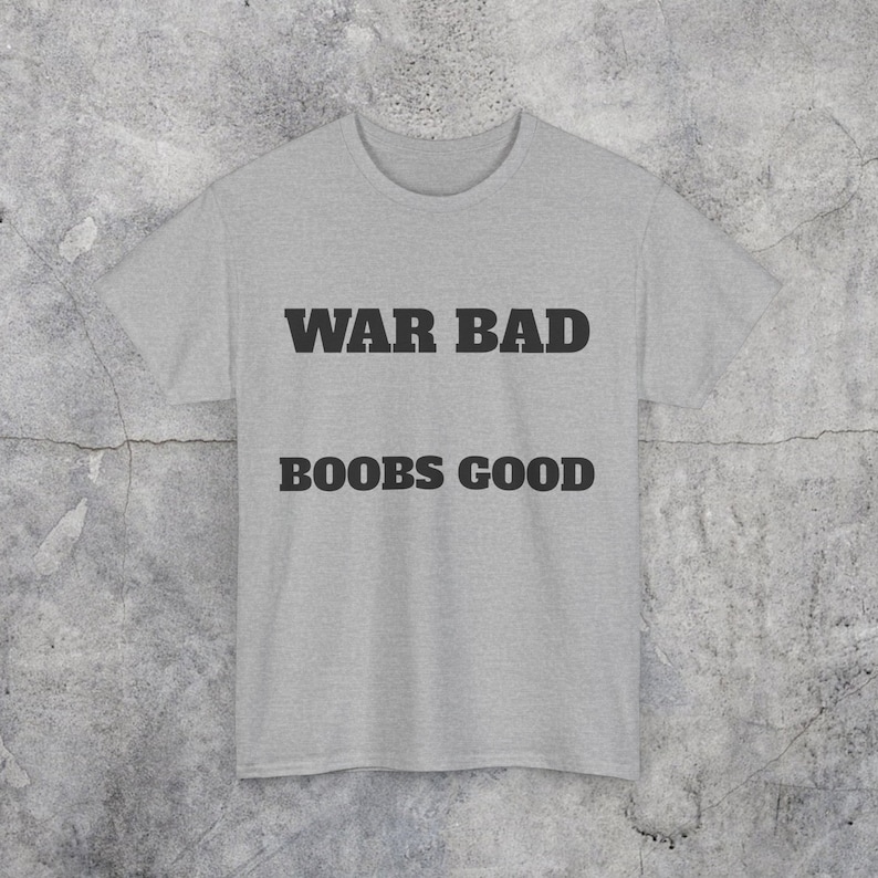 Débardeur Femme "War Bad Boobs Good" - Style Y2K, Léger, Coupe Classique, Manches à Double Couture