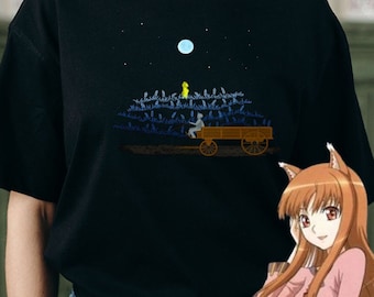 Spice & Wolf moon shimmering wheat (Custom shirt design)