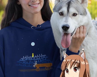 Spice & Wolf Moon Shimmering wheat (Custom Hoodie Design)