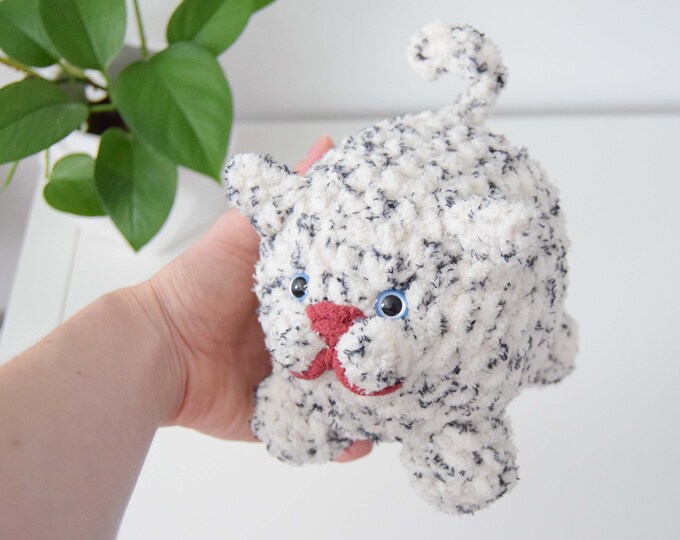 Amigurumi Cat - Snow Leopard - Handmade Crochet Kitten Plush