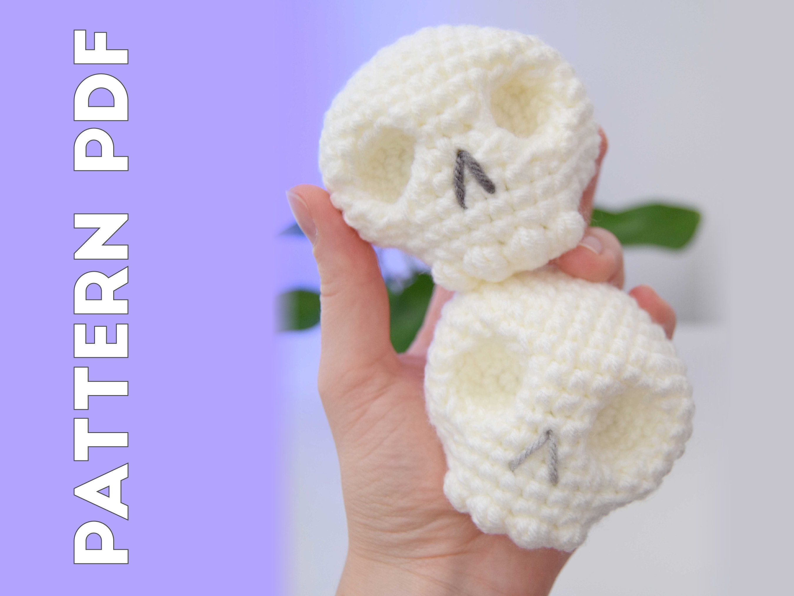 PDF CROCHET PATTERN Skull Amigurumi Human Bones Plushie Sugar Skull