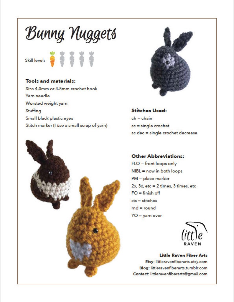 PDF CROCHET PATTERN Bunny Nuggets image 8