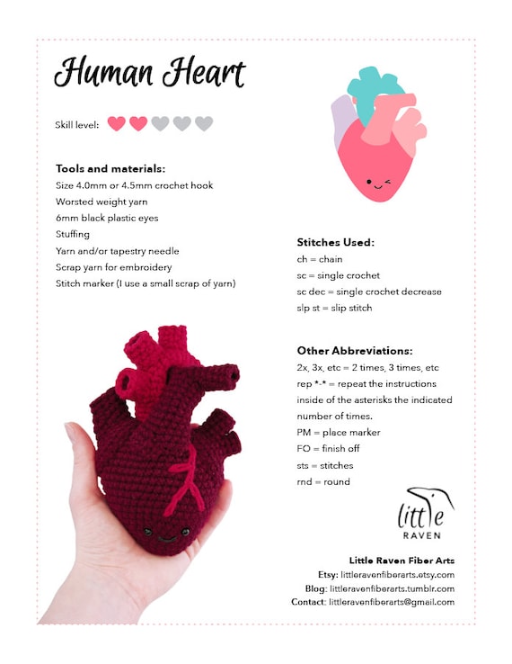 その他 HUMAN MADE - HUMAN MADE CROCHETED HEART Human Heart Realistic Crochet Pattern 100% Scientifically