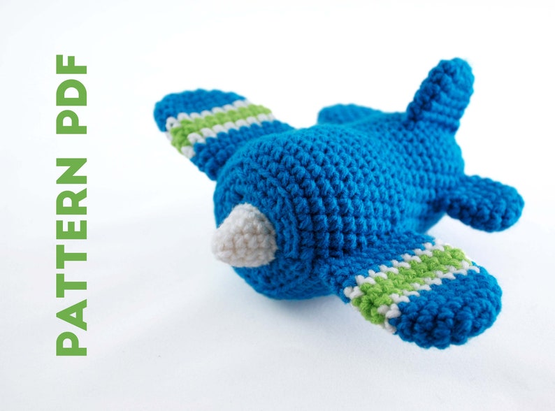 PDF CROCHET PATTERN Soft Toy Airplane image 1