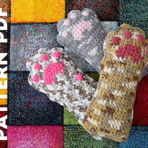 PDF CROCHET PATTERN Toe Beans Pillow Cat Paw Home Decor image 1