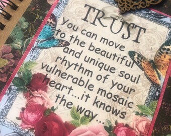 TRUST JoURNAL blank altered collage print abuse art therapy trauma recovery ptsd did survivor