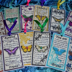 HEALING JOURNEY BOOKMARKS One of Customers Choice butterfly art therapy journal collage recovery survivor inspirational abuse trauma hope image 1