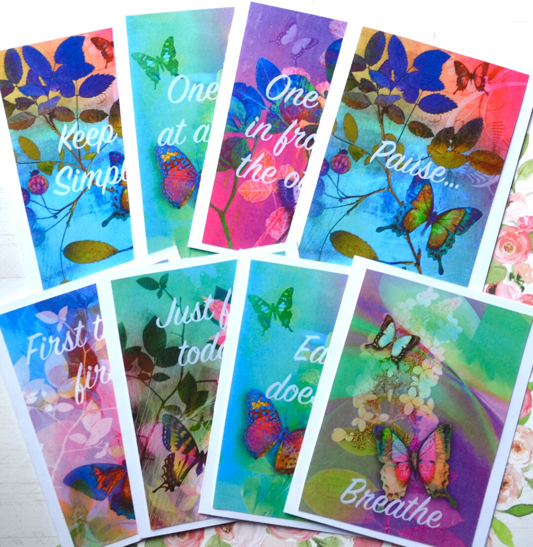 12 STEP RECOVERY Greeting Card Set Art Therapy Collage Inspirational ...