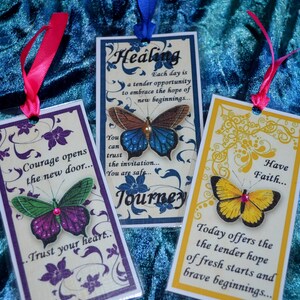 HEALING JOURNEY BOOKMARKS One of Customers Choice butterfly art therapy journal collage recovery survivor inspirational abuse trauma hope image 4