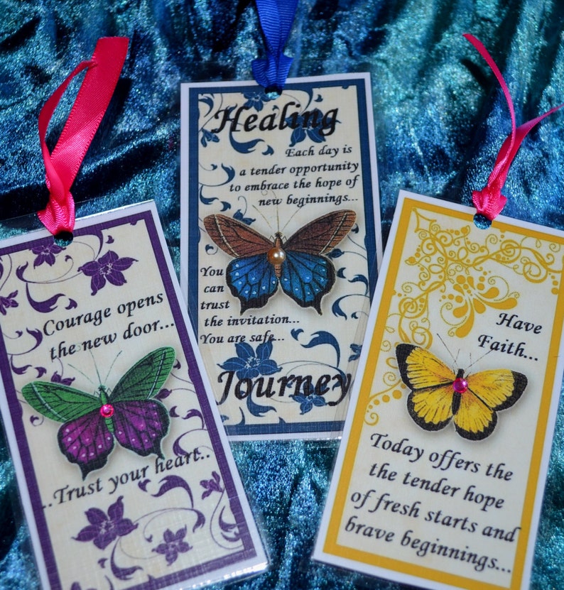 HEALING JOURNEY BOOKMARKS One of Customers Choice butterfly art therapy journal collage recovery survivor inspirational abuse trauma hope image 4