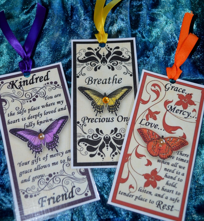 HEALING JOURNEY BOOKMARKS One of Customers Choice butterfly art therapy journal collage recovery survivor inspirational abuse trauma hope image 5