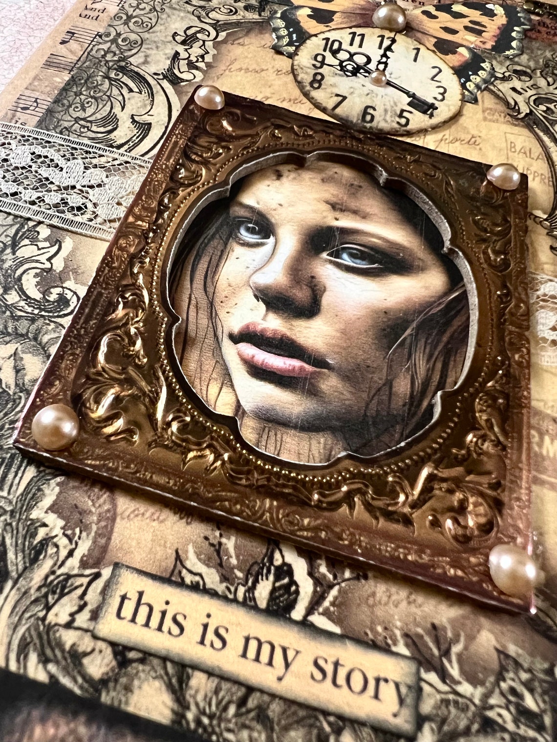 HOPE MY STORY Art Junk Journal Altered Collage Art Therapy Trauma Recovery Ptsd Survivor Mixed ...