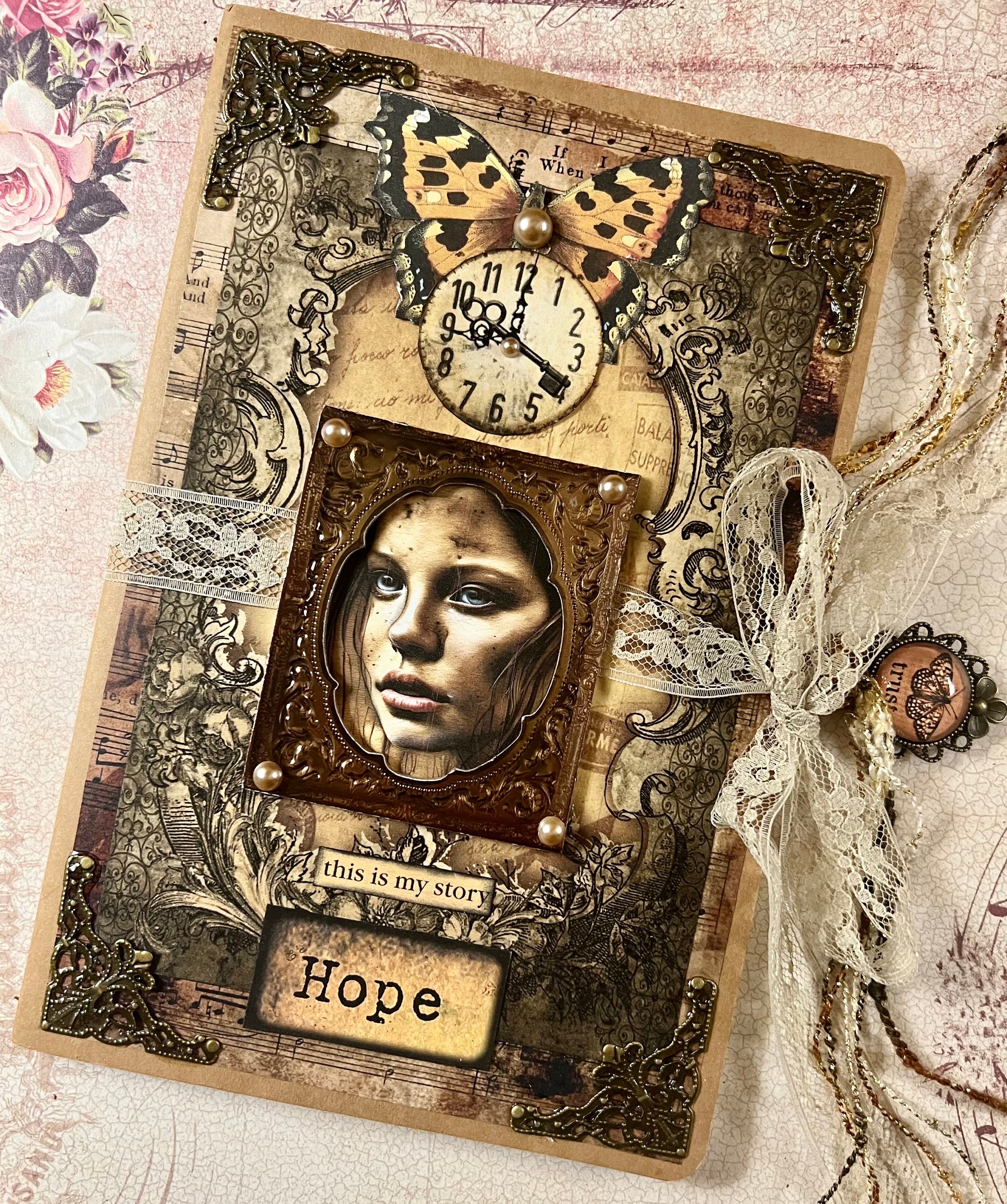 HOPE MY STORY Art Junk Journal Altered Collage Art Therapy Trauma Recovery Ptsd Survivor Mixed ...