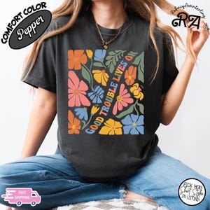 Subtle Floral Good Trouble Lives On T-Shirt,Subtle Anti Trump Shirt, Resistance Is Patriotic Tee, Resist Shirt, Anti Donald Trump Shirt