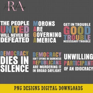 6+ Anti Trump Png Bundle, FDT Anti Maga png Liberal Democrat png Funny political png Gift for Democrat Feminist, Digital Trump Resist png