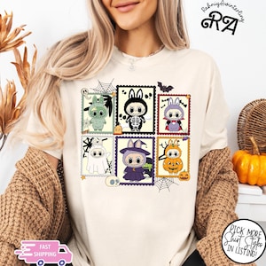 Comfort Colors® Halloween Monster Doll T-Shirt,Halloween Labubu Shirt,Spooky Season Shirt,Doll Monster Shirt,Gift For Halloween,Doll For Kid