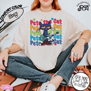 Pete The Cat Groovy Cat T-shirt, The Cool Cat Back To School T-shirt, Children&#39;s Book Gift, Cute Groovy Cat Sweatshirt, Kindergarten Teacher