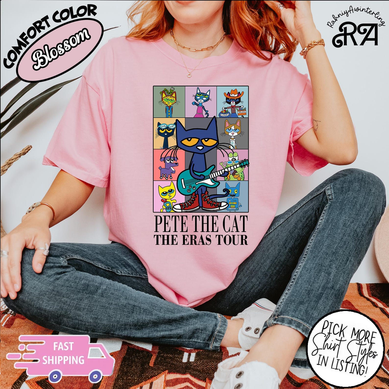 Pete the Cat Eras Tour T-shirt, Pete the Cat Shirt,mental Health Shirt ...