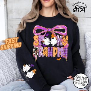 Personalized Spooky Grandpa Halloween Shirt,Custom Ghost Grandpa Sweatshirt,Fall Pumpkin Grandpa ,Halloween Grandpa Gift,Autumn Grandpa Tee