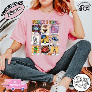 Today I Feel T-Shirt, Inside Out Characters Shirt , Inside Out 2 Family Tee, Inside Out Matching Gift, Emotions Tee, Back To School Shirt
