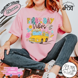 First Days Vibes 1st Day Of School T-Shirt, Teacher Back To School Tee, School Shirt, Teacher Appreciation, 1st Day Of School Teacher Shirt