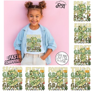 Back To School For Boys Camo T-shirt, Kindergarten Dude,Pre K Shirt, First Day Of School,First/Second/Third Grade Shirt,Back to School Shirt