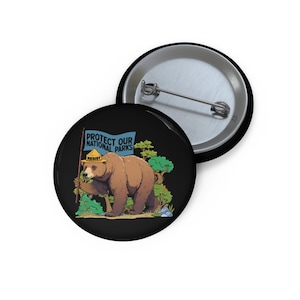 Protect Our National Parks Buttons and Set, Nature Conservation Buttons, Safe Our Parks Pin, Resist Pin