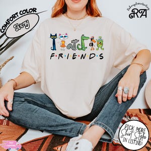 The Pete Cat Friends Children&#39;s Book T-shirt, Groovy Cat Sweatshirt, Kindergarten Teacher Shirt, Pete The Cat Reading Rocks, Back To School