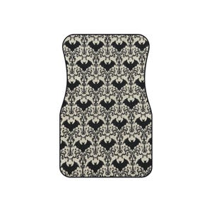 Gothic Bat Damask Car Mats Set of 4