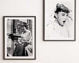 Audrey Hepburn Poster Set: Roman Holiday, Classic Hollywood (Digital Download)