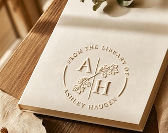 Personalized Book embosser/From the Library of / Book Embosser/Custom Library Book Stamp/Book Lover Gifts