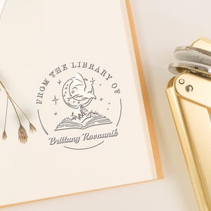 Sello de libro personalizado/Sello de la biblioteca/Sello de biblioteca/Sello de Ex Libris/Regalos para amantes de los libros/Regalo de graduación