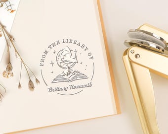 Embosseur de livres personnalisé/timbre de la bibliothèque du livre personnalisé/timbre de gaufrage de bibliothèque/embosseuse Ex Libris/cadeaux pour les amoureux des livres/cadeau de remise des diplômes