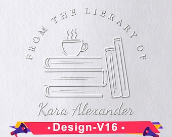 Embosseur de livres personnalisé/De la bibliothèque de/ Embosseuse de livres/Tampon de livre de bibliothèque personnalisé/Cadeaux pour les amoureux des livres