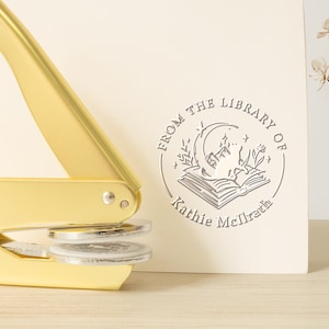 Sello de libro personalizado/Sello de la biblioteca/Sello de biblioteca/Sello de Ex Libris/Regalos para amantes de los libros/Regalo de graduación