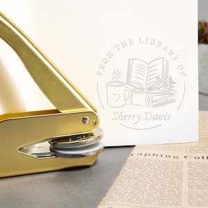 Grabador de libros personalizado/De la biblioteca de/Grabador de libros/Sello de libros personalizado/Regalos para amantes de los libros