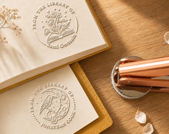 Personalized Book embosser/Custom From the Library of Book Stamp/Library Embosser Stamp/Ex Libris Embosser/Book Lover Gifts/Graduation Gift