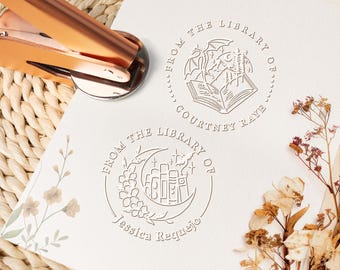 Embosseur de livres personnalisé/timbre de la bibliothèque du livre personnalisé/timbre de gaufrage de bibliothèque/embosseuse Ex Libris/cadeaux pour les amoureux des livres/cadeau de remise des diplômes