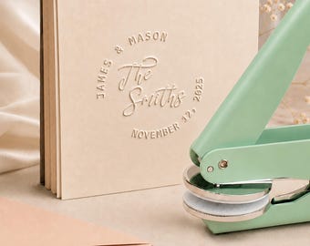 Custom Wedding Embosser Stamp, Personalized Monogram Embosser, Custom Initials Embossing Seal, Invitation Embosser Stamp, Napkin Embosser